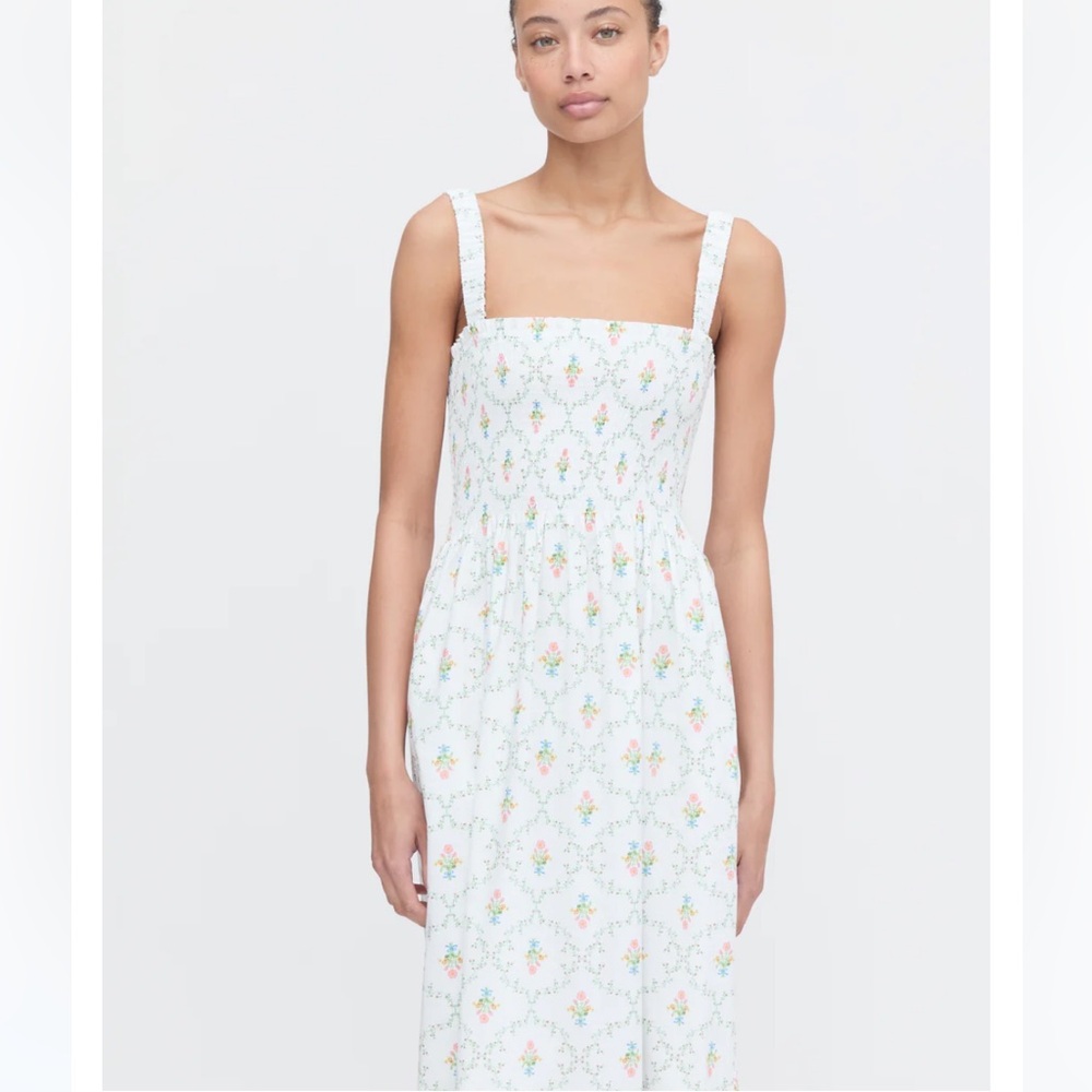 Hill House Home The Anjuli Nap Dress - Pastel Trellis Cotton - Picture 7 of 7
